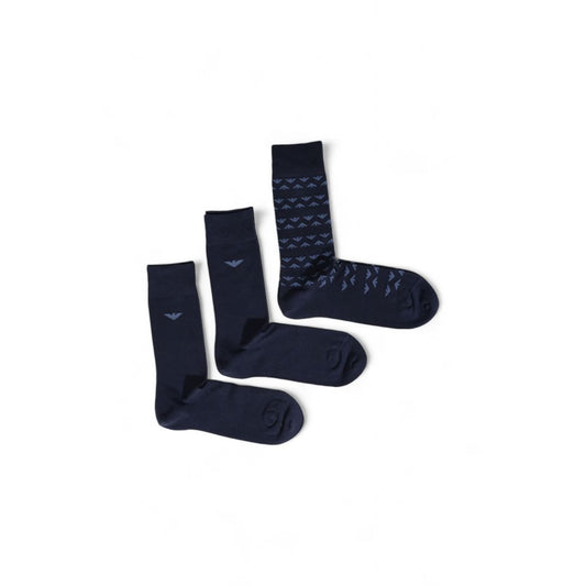 Blaue Baumwollsocke