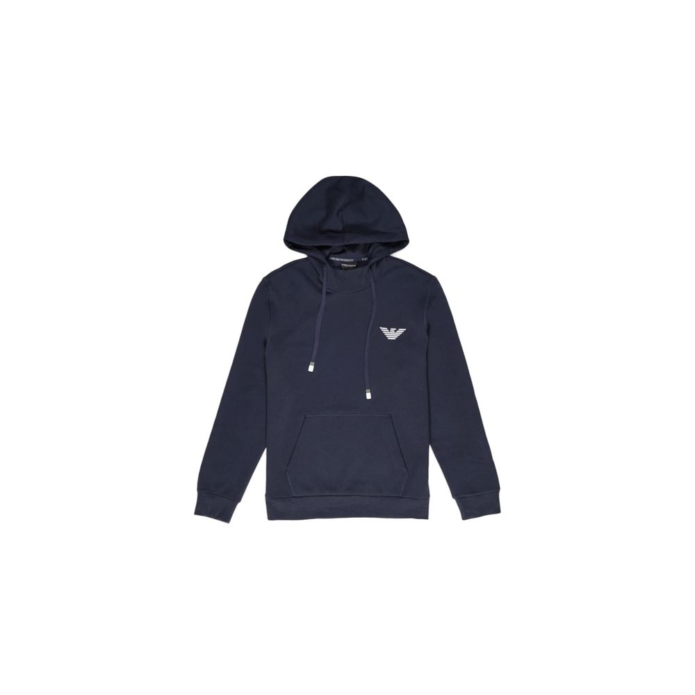 Blauer Kapuzenpullover aus Baumwolle