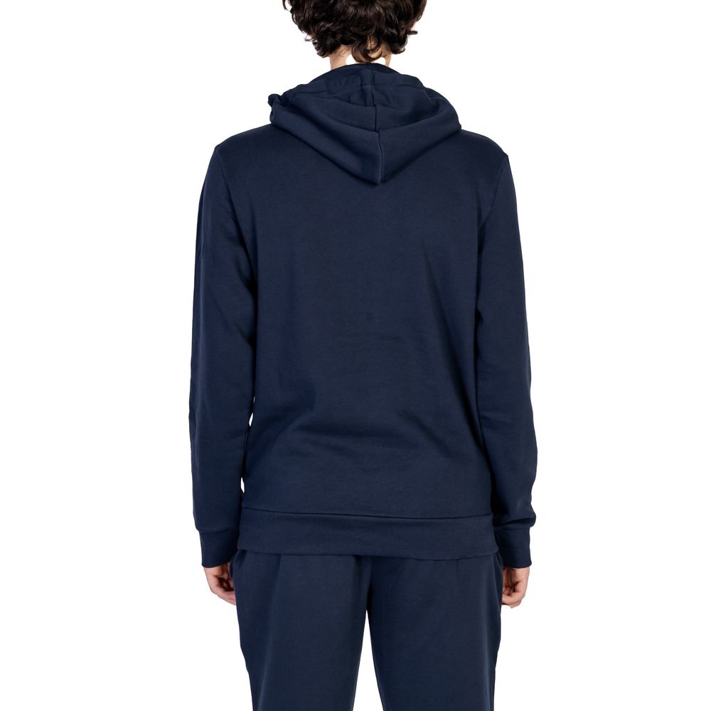 Blauer Kapuzenpullover aus Baumwolle