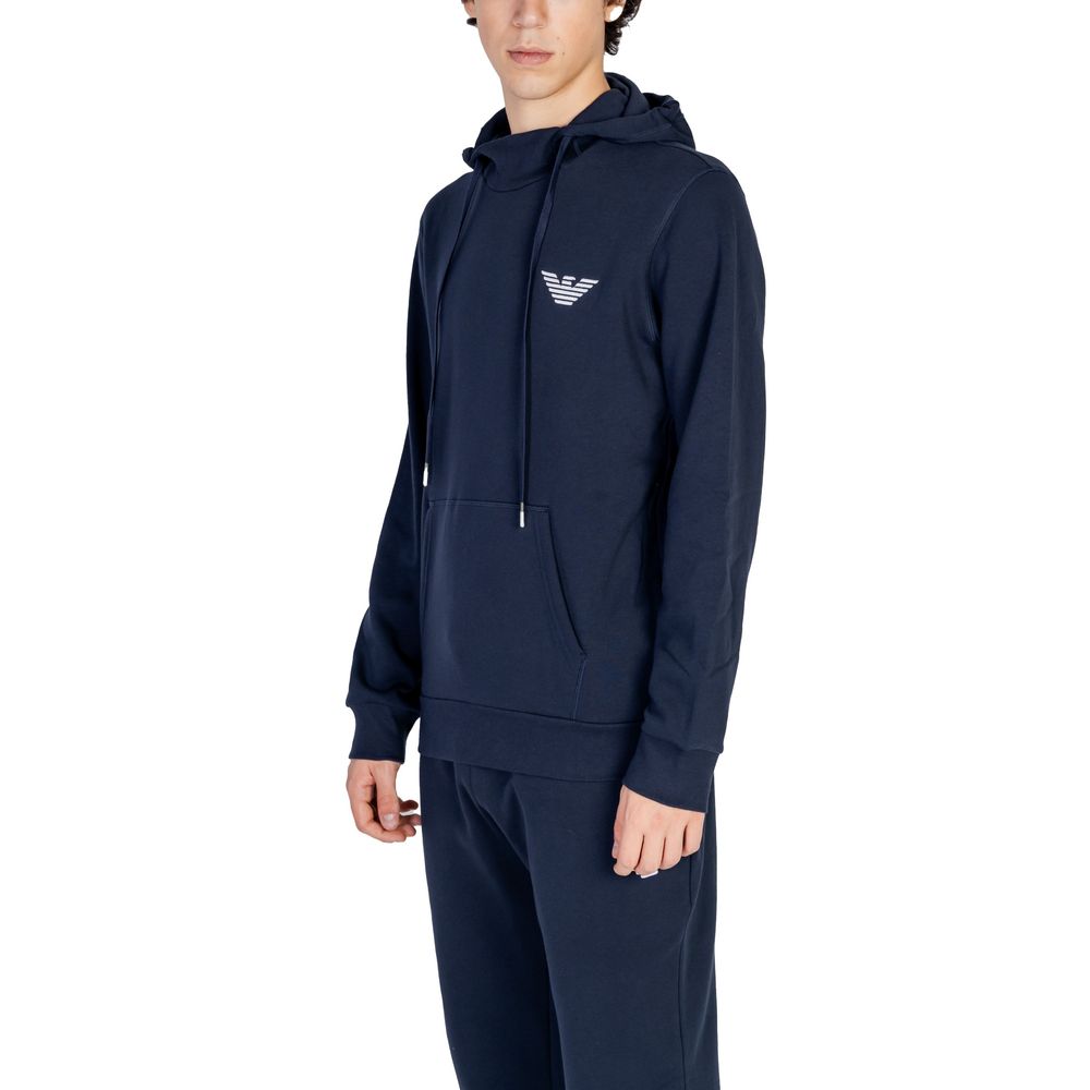 Blauer Kapuzenpullover aus Baumwolle