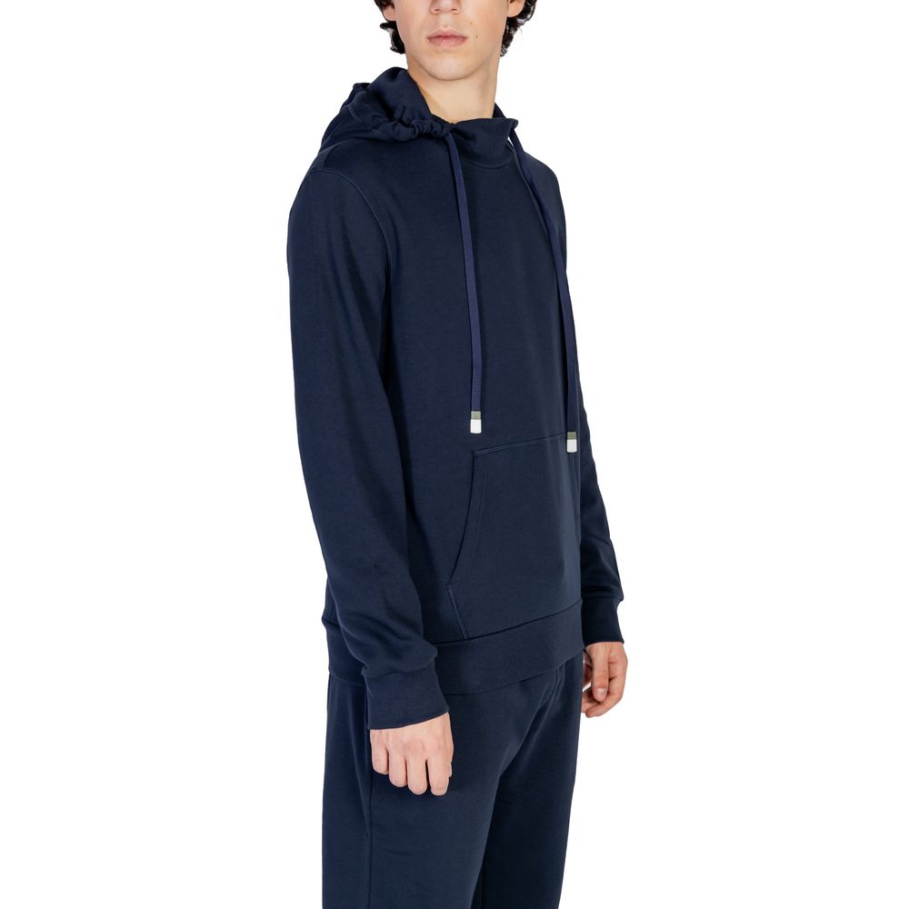 Blauer Kapuzenpullover aus Baumwolle