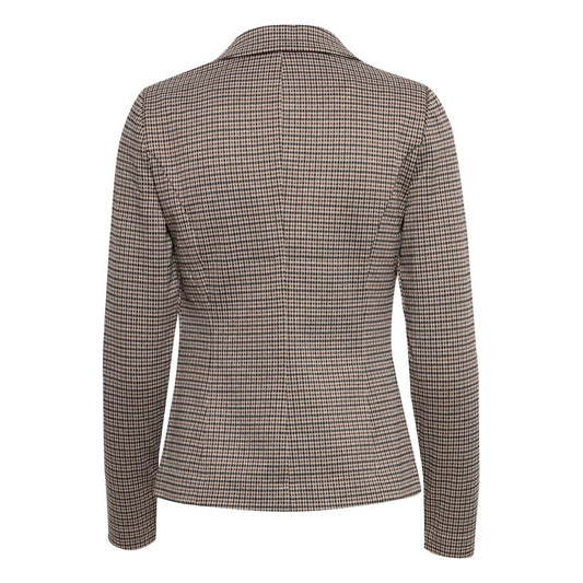 Beige Polyester Blazer
