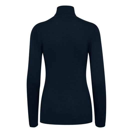 Blue Viscose Turtleneck