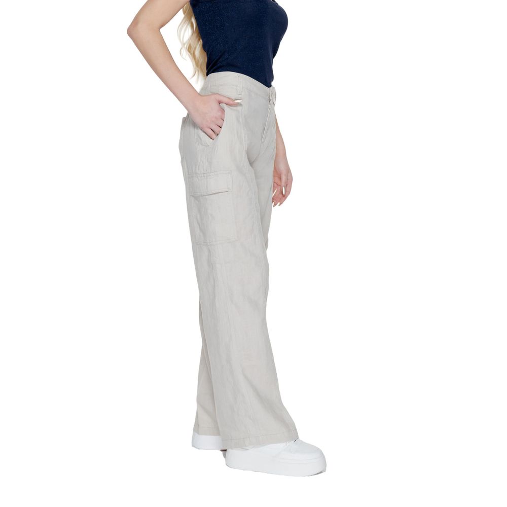 Beige Leinenhose