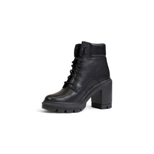 Black Recycled Leather High Heel