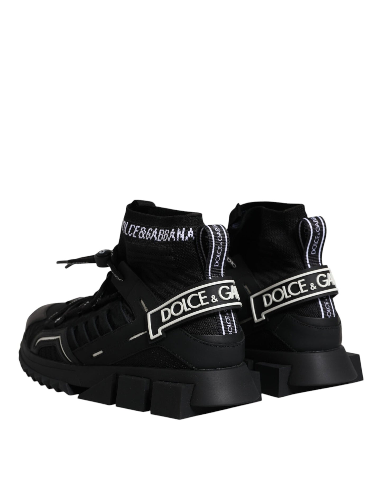 Schwarze Sorrento Logo Herren Sneakers Socken Schuhe