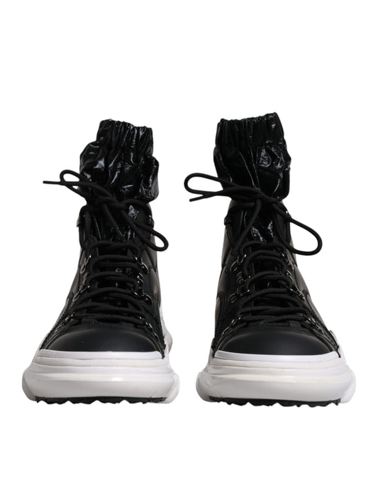 Schwarze Galileo High-Top-Sneakers aus Nylon