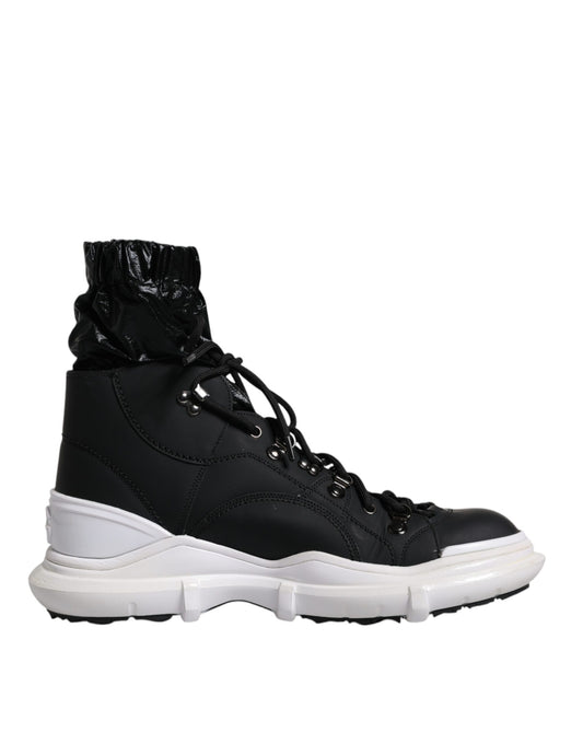 Schwarze Galileo High-Top-Sneakers aus Nylon