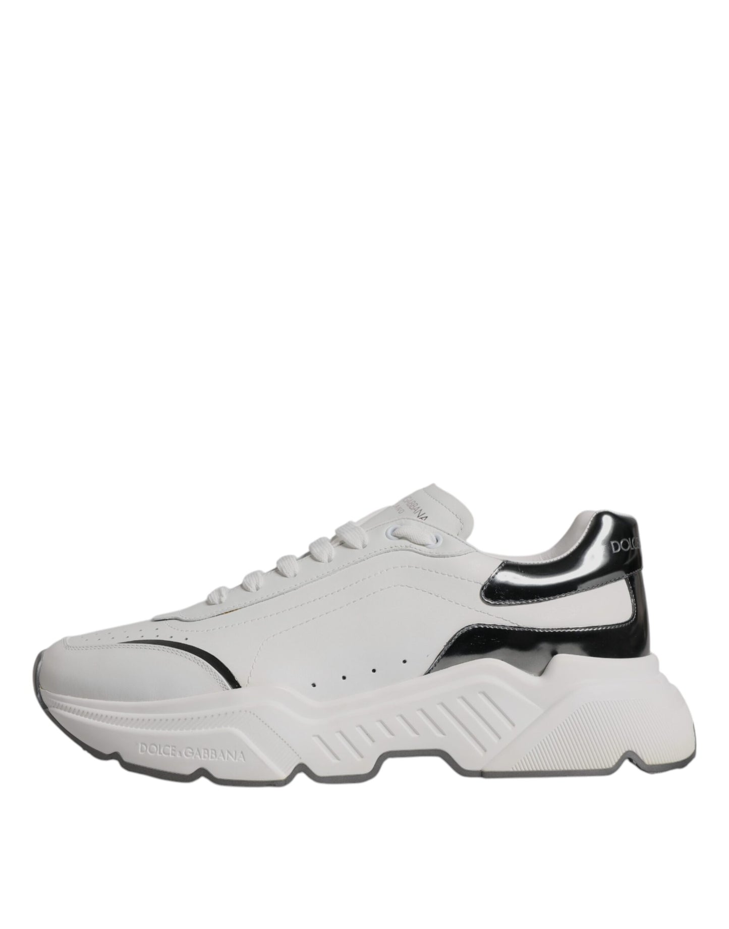 Weiß Silber DAYMASTER Leder Sneakers Schuhe