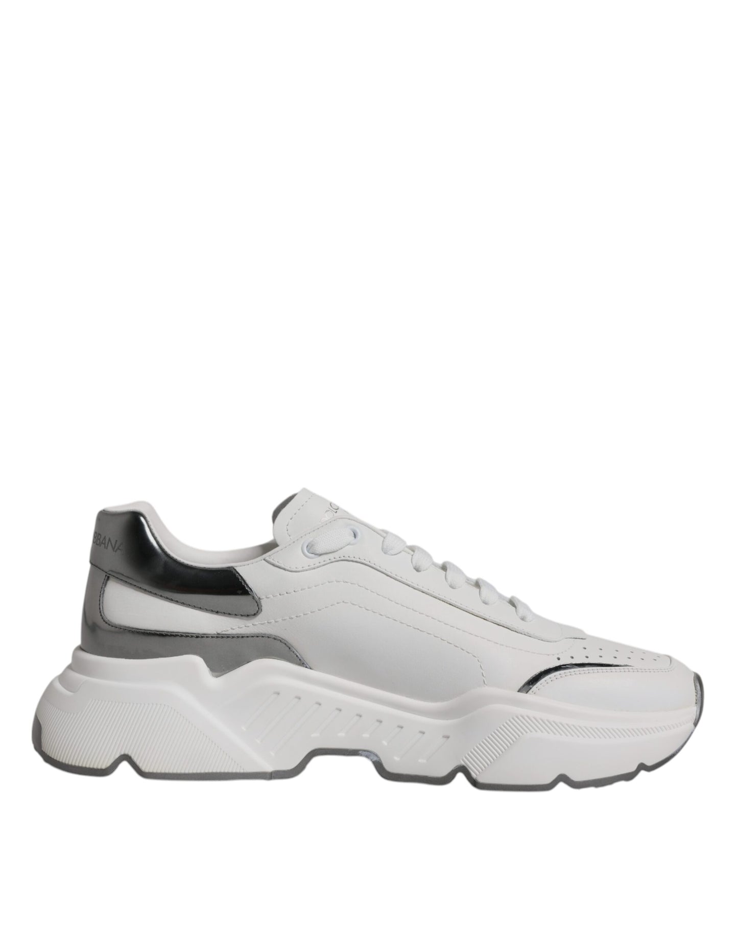 Weiß Silber DAYMASTER Leder Sneakers Schuhe