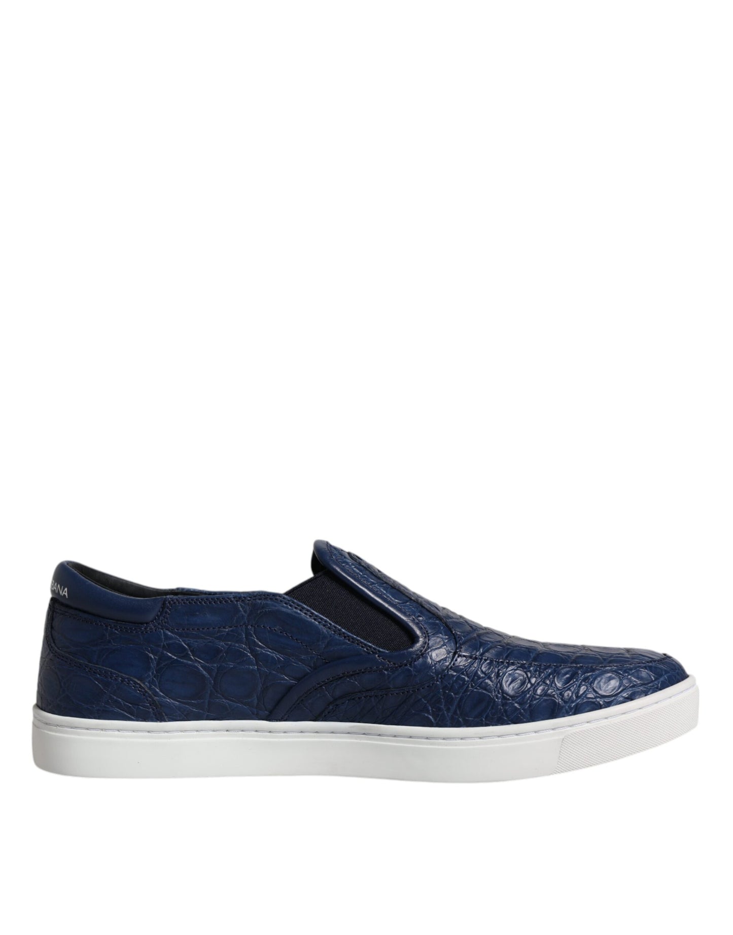 Blaue Krokodil Exotische Leder Herren Sneakers Schuhe