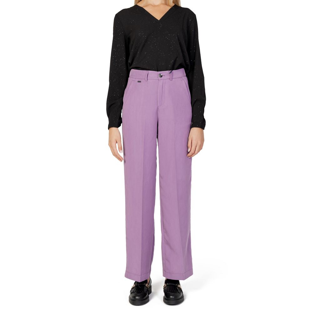 Lila Lyocell-Hose