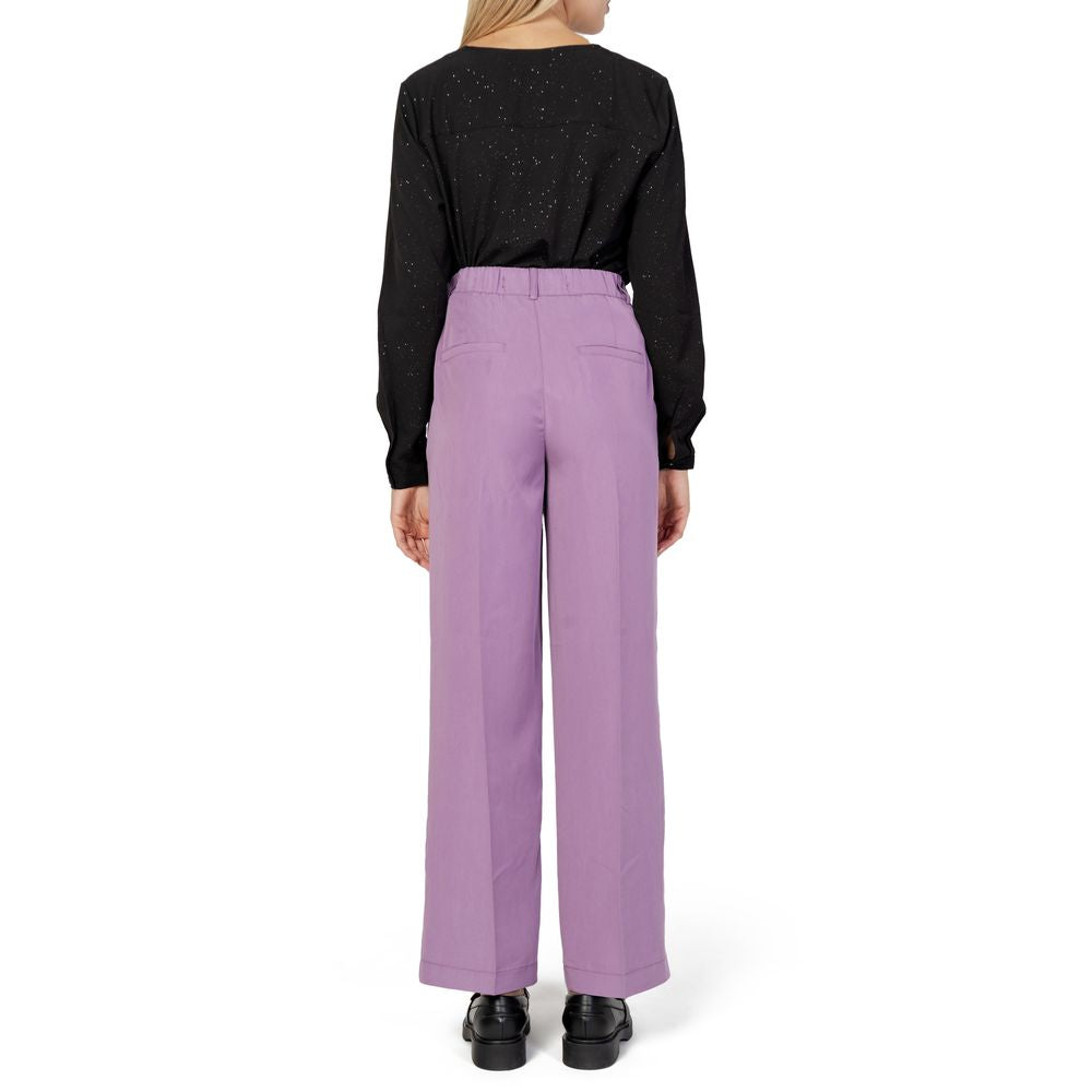 Lila Lyocell-Hose