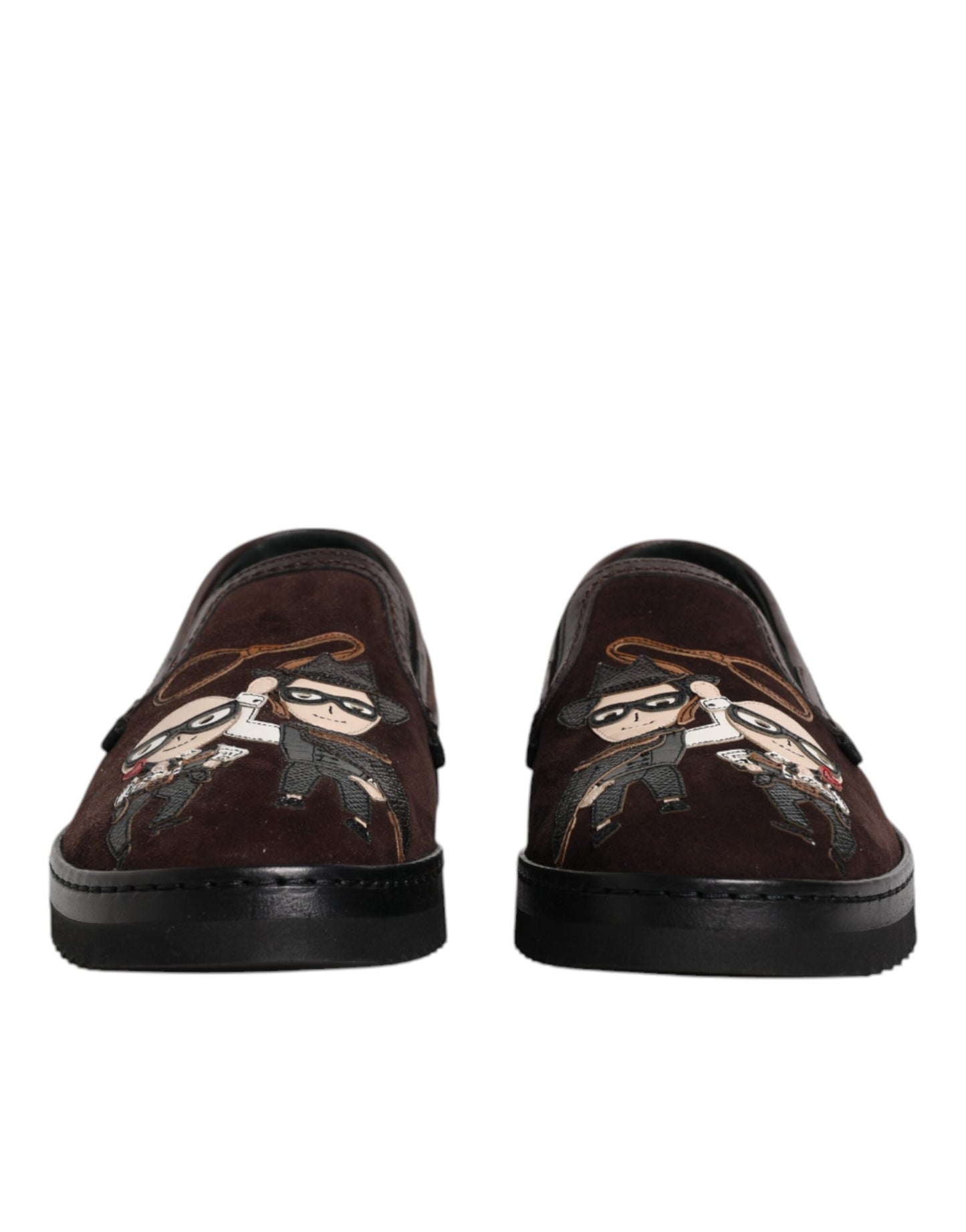 Braune DG Family Slipper aus Wildleder