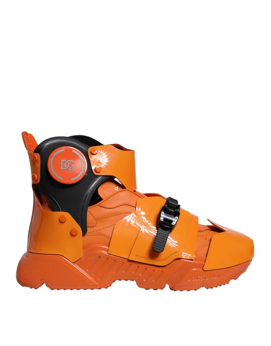 Orange Multi Panel Chunky High Top Sneakers Schuhe