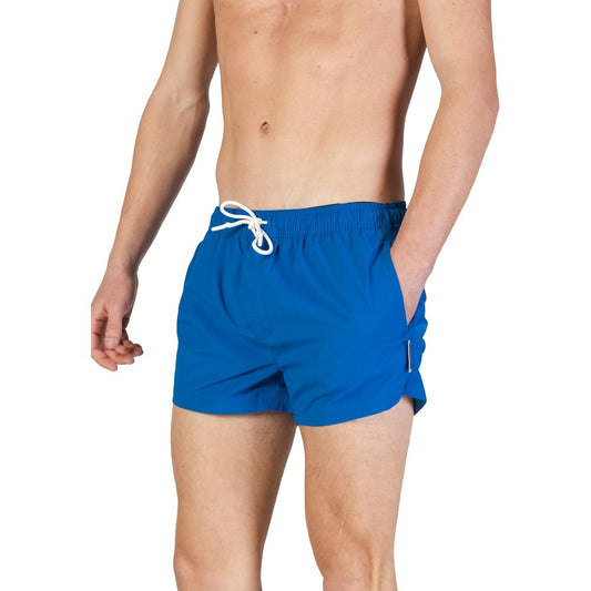 Blaue Polyester-Badeshorts