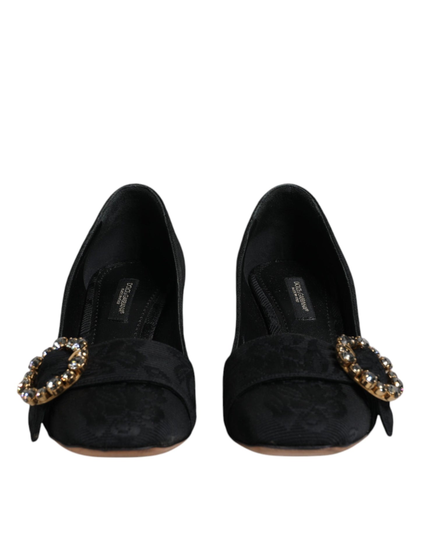 Schwarze Brokat Kristalle Heels Pumps Schuhe