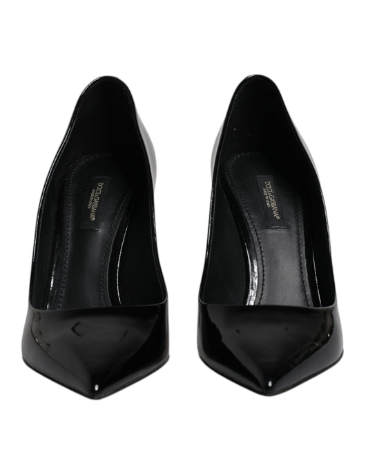 Schwarze Lackleder High Heels Pumps Schuhe