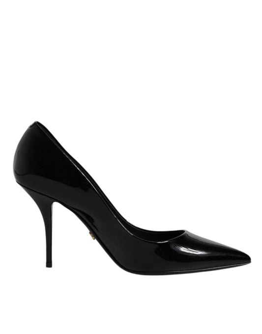 Schwarze Lackleder High Heels Pumps Schuhe