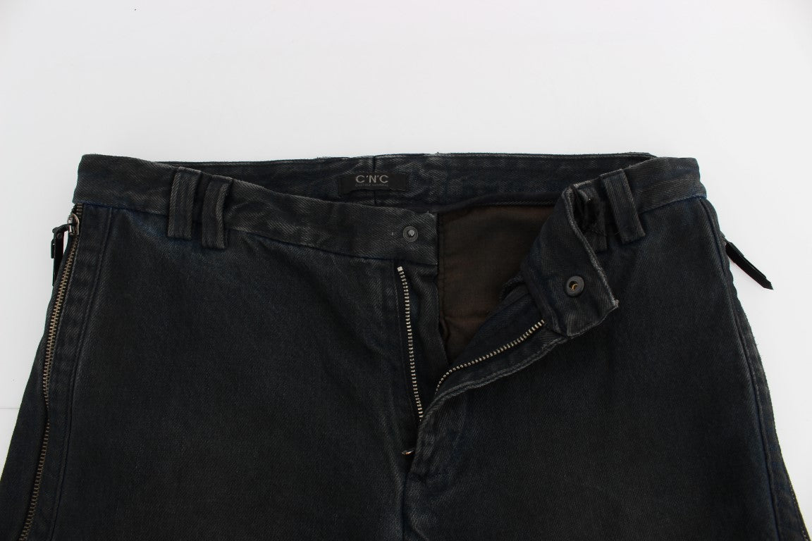 Blaue Slim-Hose aus Baumwoll-Denim