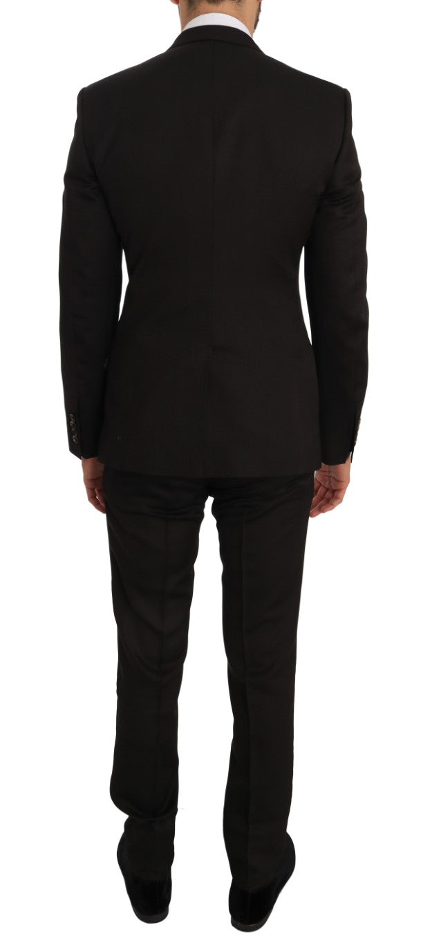 Brauner Woll-Slim-Fit mit Kristallbesatz MARTINI