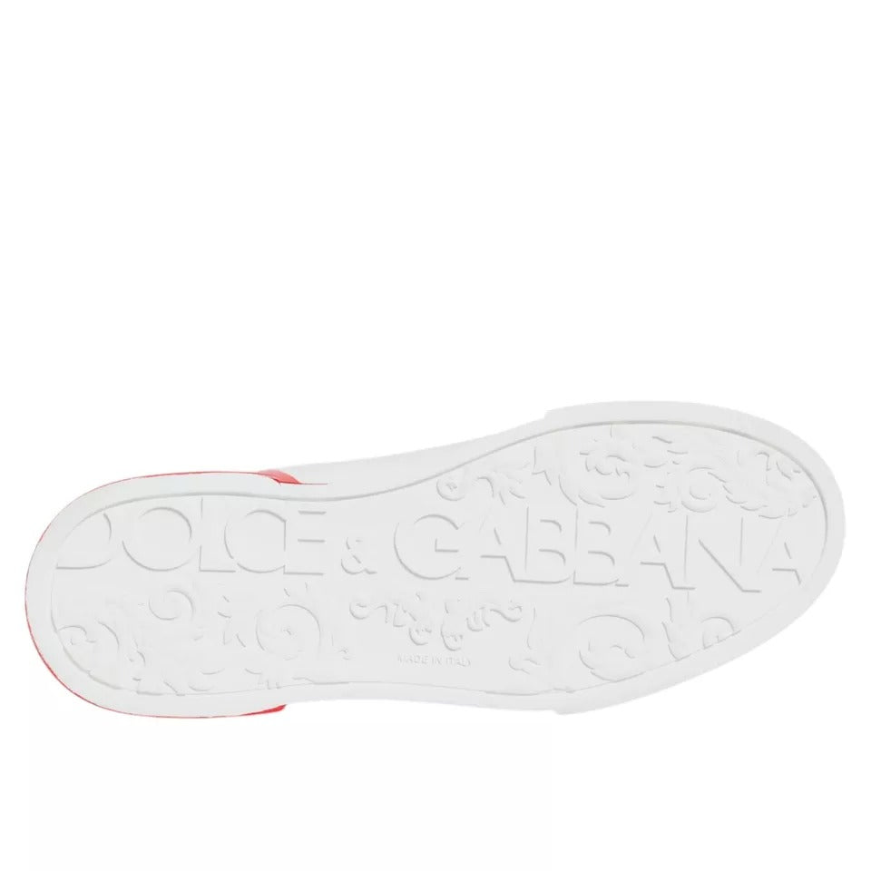 Weiß Rot Portofino Low Top Sneakers Schuhe