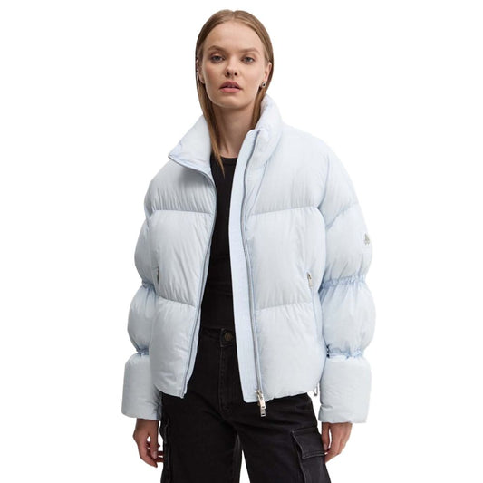 Hellblaue Nylonjacke für Damen