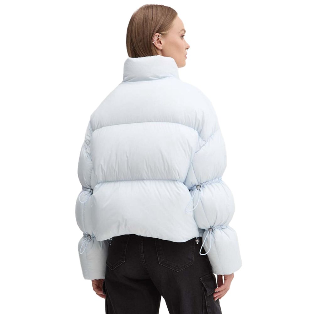 Hellblaue Nylonjacke für Damen
