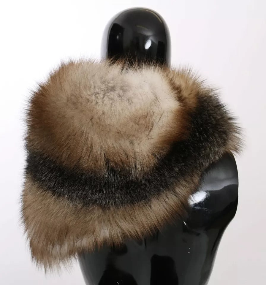 Brauner Fuchsschwanz Pelzschal Halswickelbezug Kragenschal