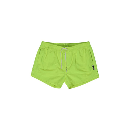 Gelbe Polyester-Badeshorts