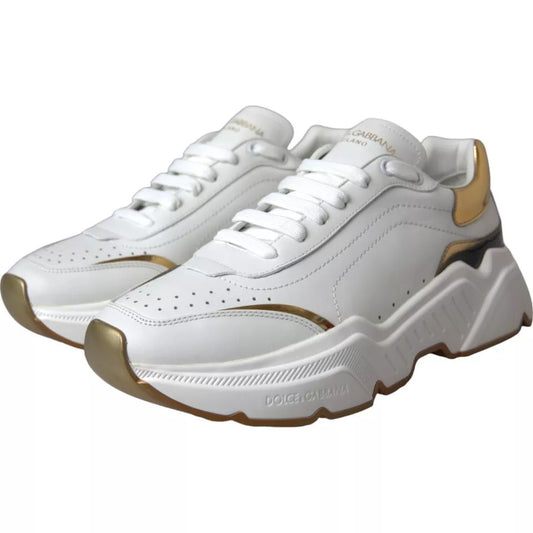 Weißgold DAYMASTER Leder Sneakers Herrenschuhe