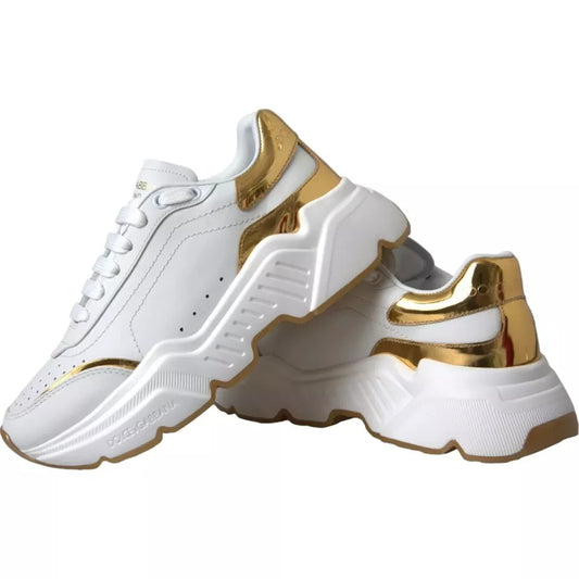 Weißgold DAYMASTER Leder Sneakers Herrenschuhe