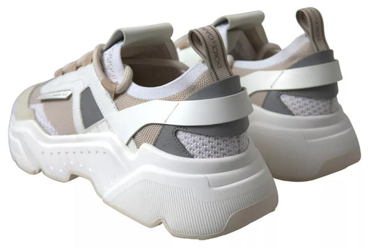 Weiß Beige Leder Sport DAYMASTER Schuhe Sneakers