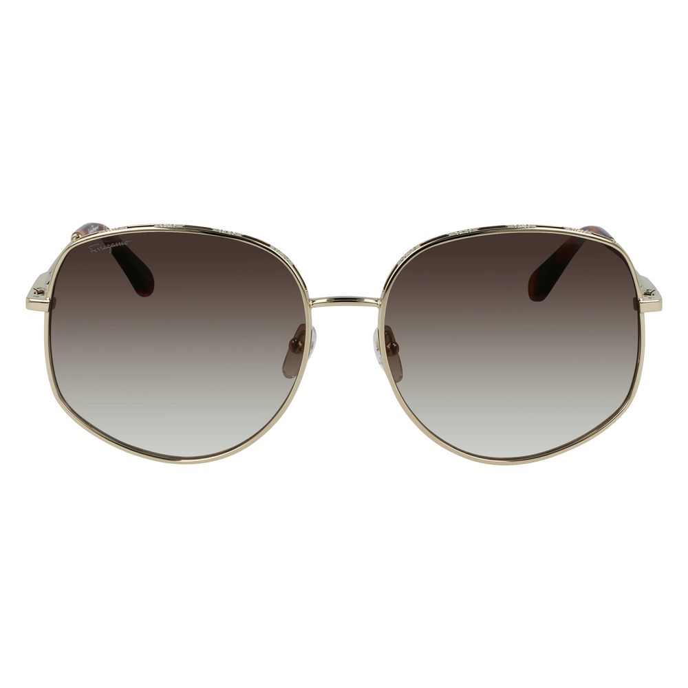 Sonnenbrille aus goldenem Metall