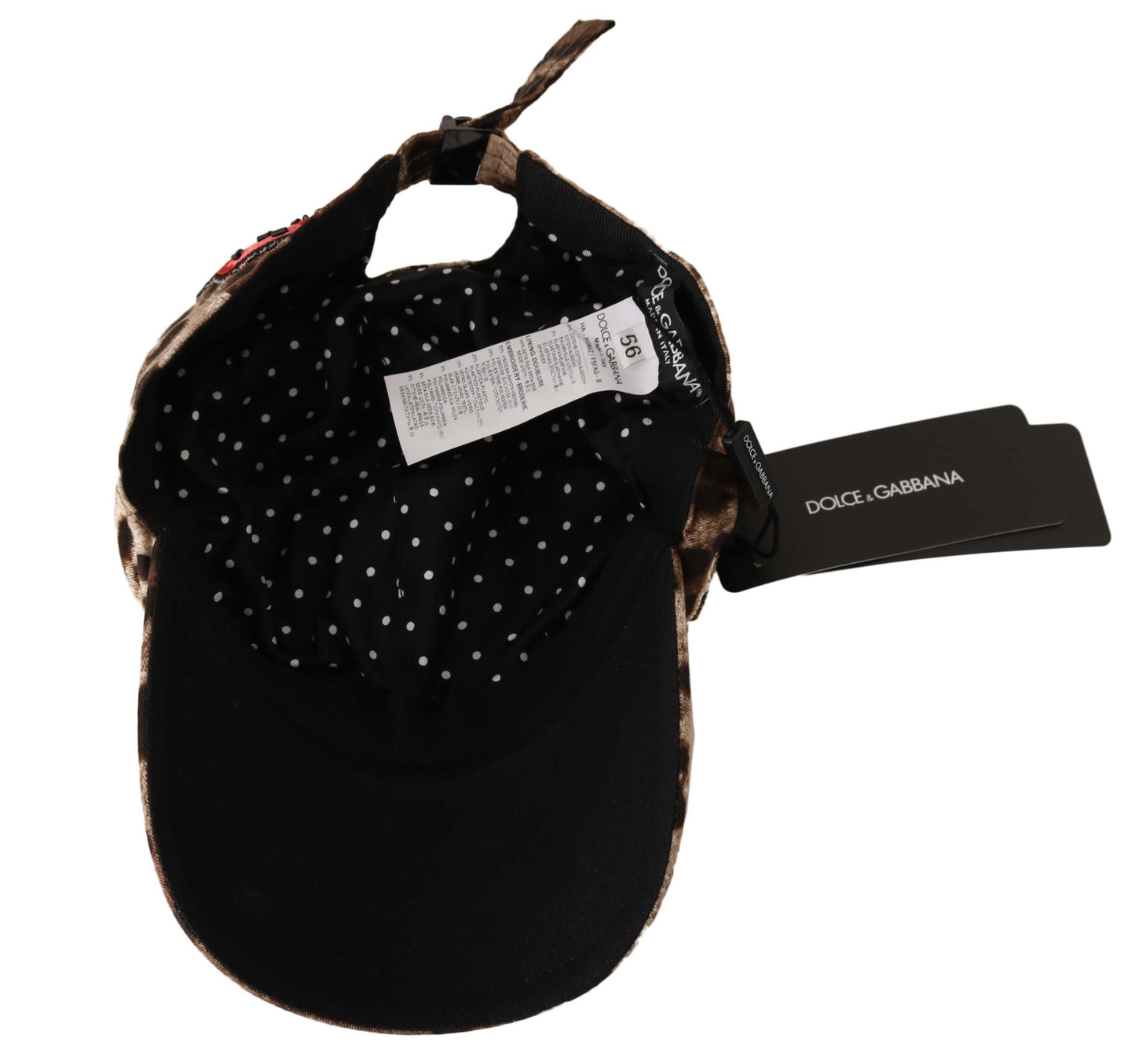 Braune Baseballmütze mit Leoparden-Pailletten-Applikation „Sicily“