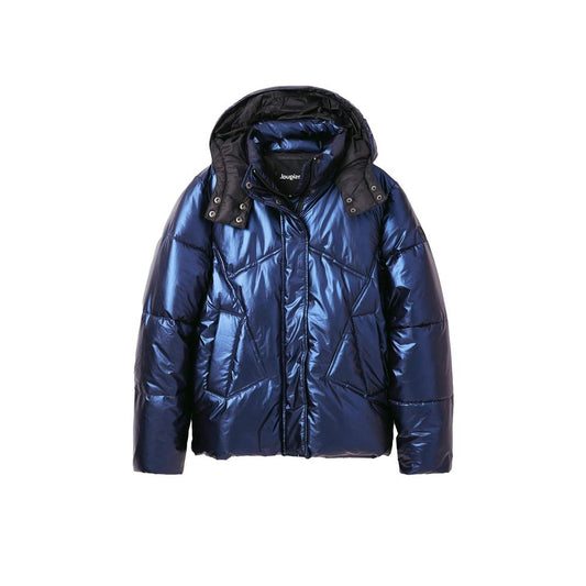 Blaue Polyamidjacken und -mäntel
