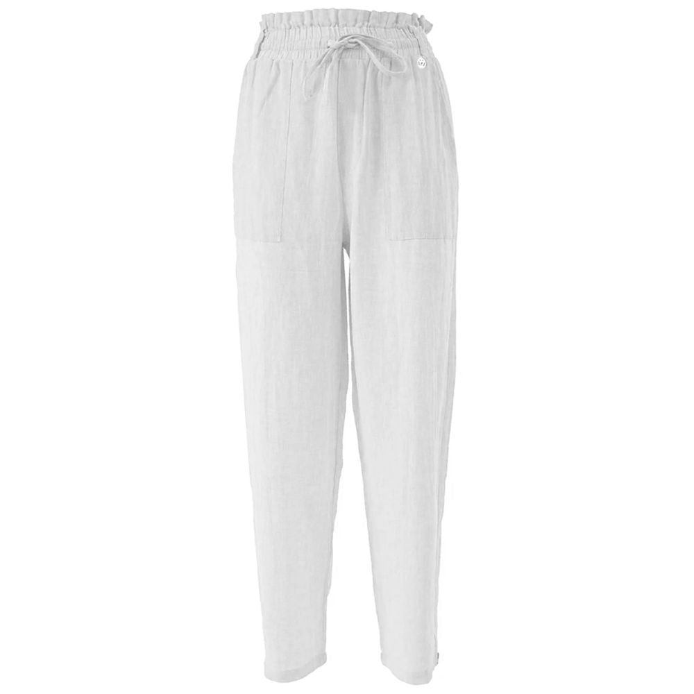 Weiße Leinenjeans und -hose