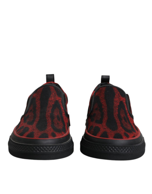 Rot Schwarz Leopard Baumwolle Männer Low Top Sneakers Schuhe