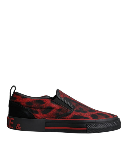 Rot Schwarz Leopard Baumwolle Männer Low Top Sneakers Schuhe