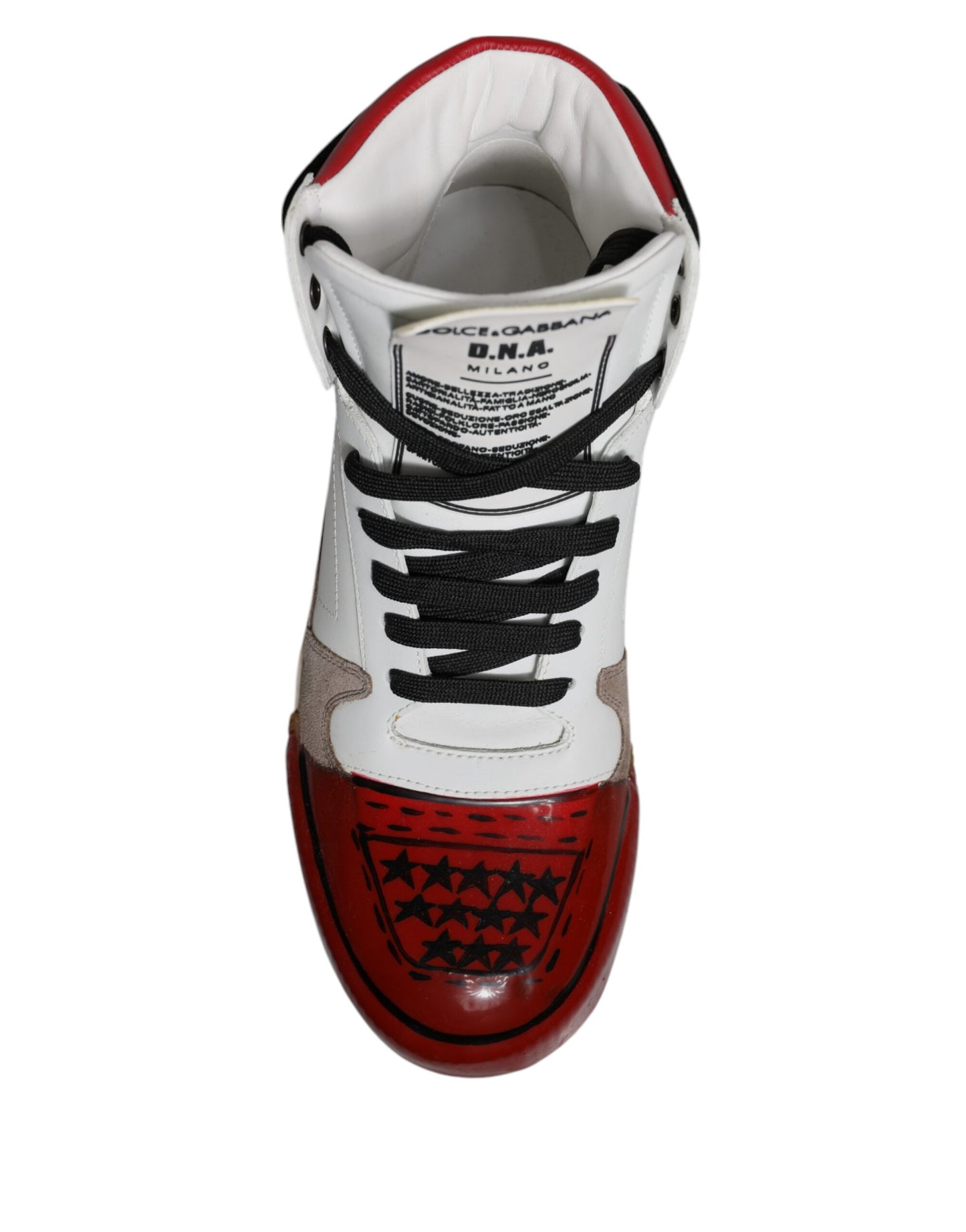 Mehrfarbige High-Top-Sneakers aus Leder