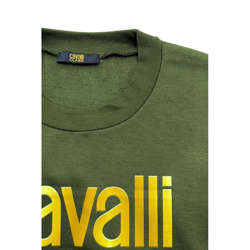 Green Polyester Men Hoodie