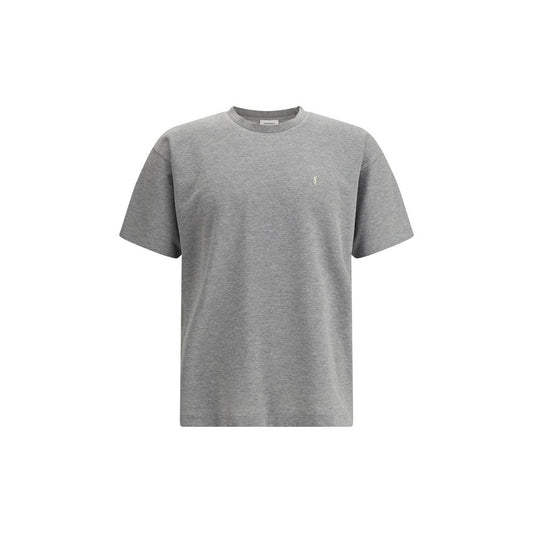 Graues Oversize-T-Shirt aus Baumwolle