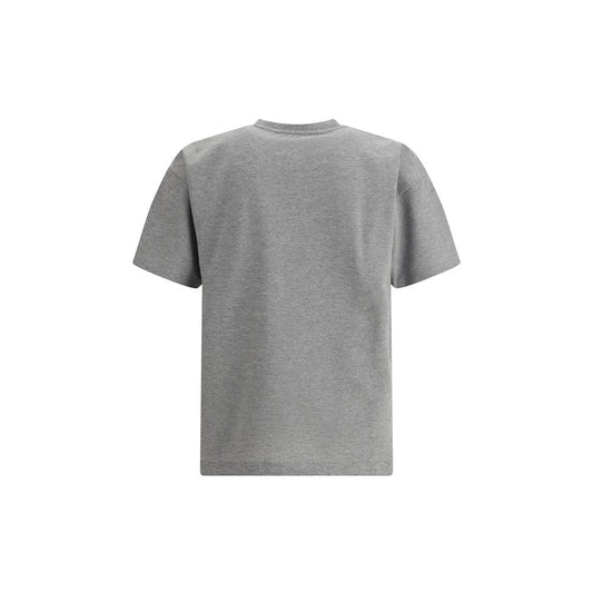 Graues Oversize-T-Shirt aus Baumwolle