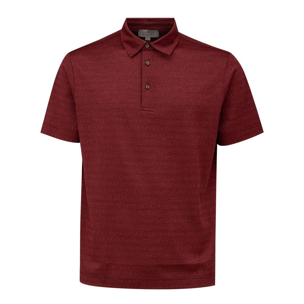 Burgunderrotes Poloshirt aus Baumwolle