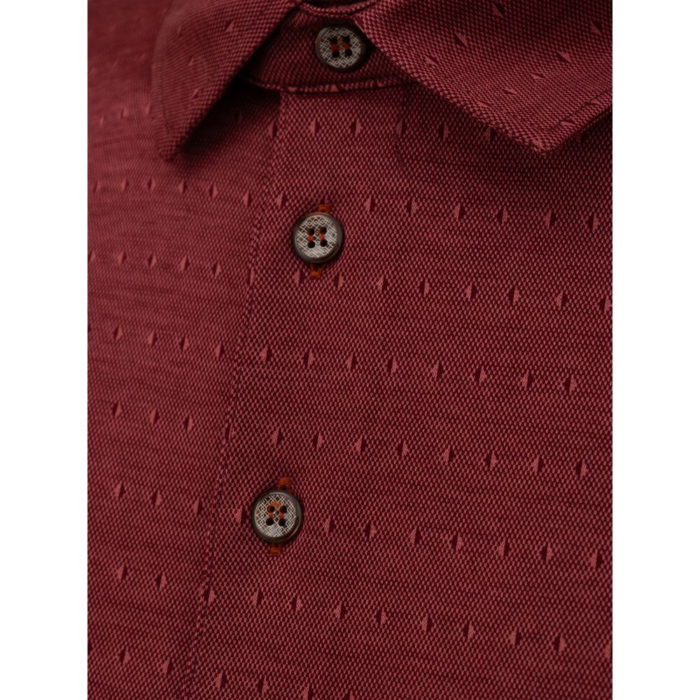 Burgunderrotes Poloshirt aus Baumwolle