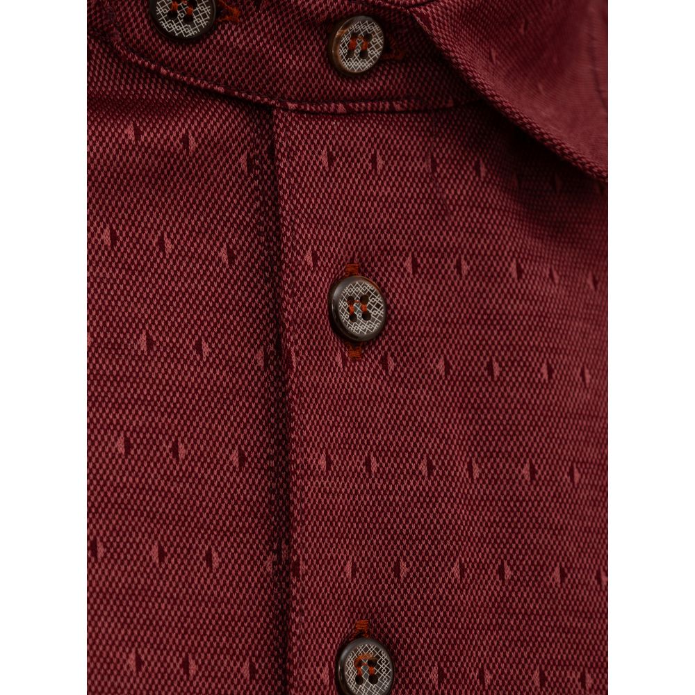 Burgunderrotes Poloshirt aus Baumwolle