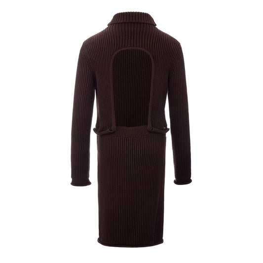 Elegantes Viskose-Braunkleid