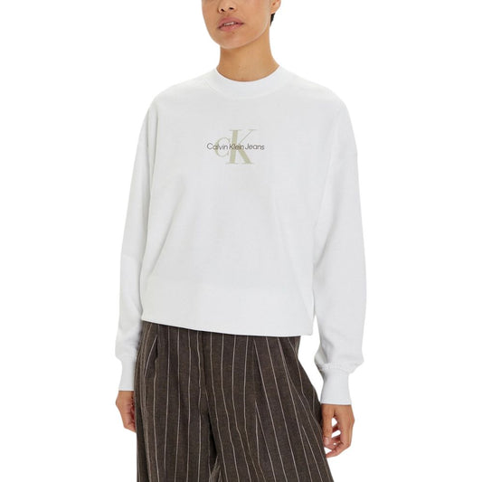 Weißes Sweatshirt aus recycelter Baumwolle