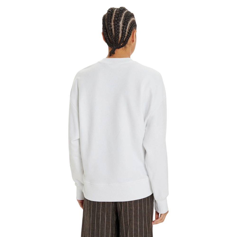 Weißes Sweatshirt aus recycelter Baumwolle