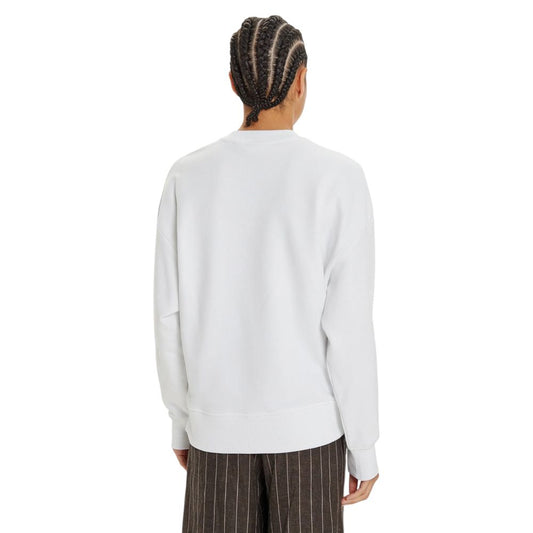 Weißes Sweatshirt aus recycelter Baumwolle